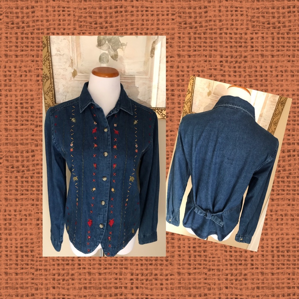 Autumn Leaves Denim Shirt